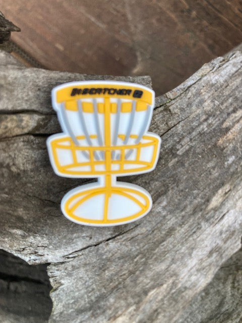 Disc Golf Basket Shoe Charm - Yellow | Disc Golf Gift Accessory