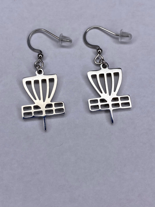 Disc Golf Stainless Steel Earrings