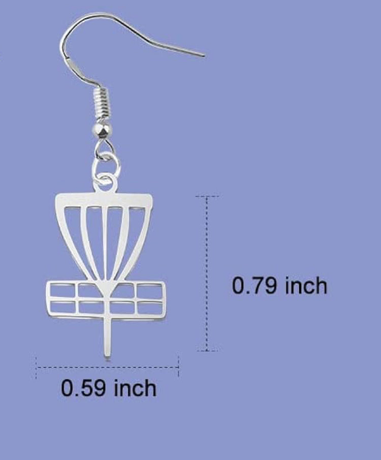 Disc Golf Stainless Steel Earrings