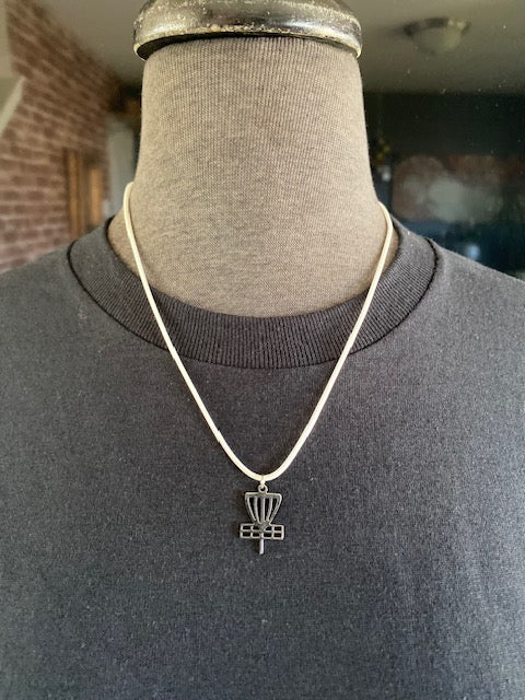 Disc golf small basket necklace