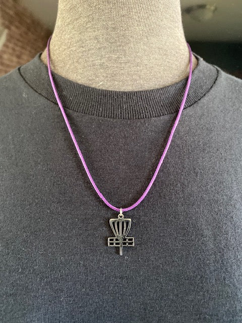 Disc golf small basket necklace