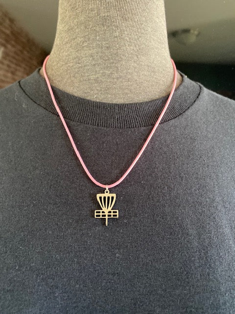 Disc golf small basket necklace