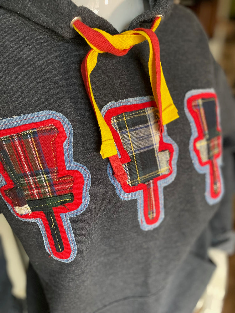 Preppy one of a kind disc golf hoodie-Charcoal gray