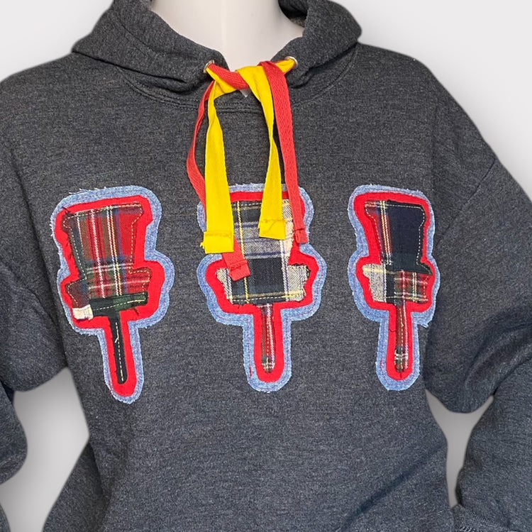 Preppy one of a kind disc golf hoodie-Charcoal gray