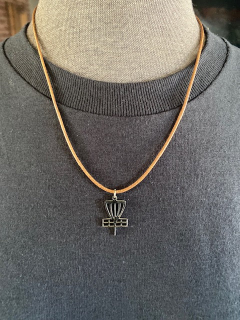 Disc golf small basket necklace