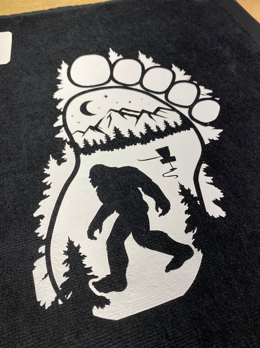 Disc golf towel Bigfoot