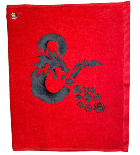 Disc golf towel Dragon with dice