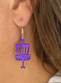 Disc golf 3d printed earrings